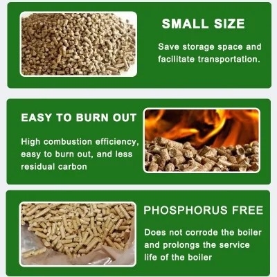 Briquette Shape Pine Fir Wood Pellets 6mm Class A1 / A2 Bsl Approved