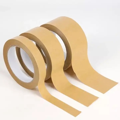 Custom Logo Printed Kraft Packaging Tape Self Adhesive Craft Kraft Paper Tape OEM