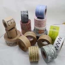 Custom Logo Printing Kraft Paper Packaging Tape New Environmental Protection