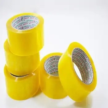 Large Roll Yellow Transparent Packing Tape Logistics Express Carton Sealing
