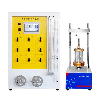 Strain Controlled Triaxial Apparatus For Testing Soil Sample Strength