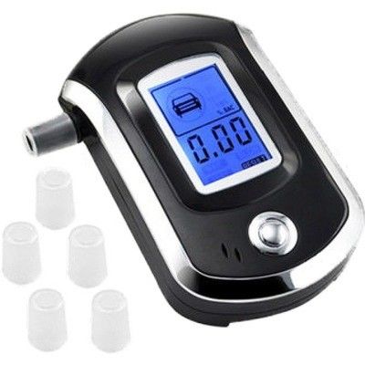 MCU Control Digital Breathalyer Acohol Tester With Mouthpiece