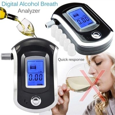 LCD Display Quick Analysis Breath Alcohol Tester With Mouthpiece