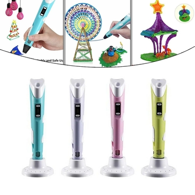 Mini Intelligent Drawing 3D Printer Pen 5V 2A With OLED Display