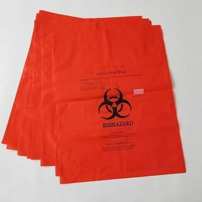 Medical PE Plastic Biohazard Garbage Bags For Hospital / Lab