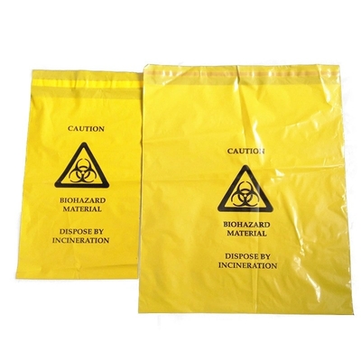 Medical PE Plastic Biohazard Garbage Bags For Hospital / Lab